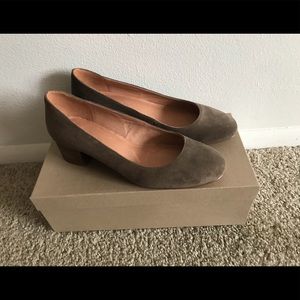Madewell Suede Ella Block Heel Pump